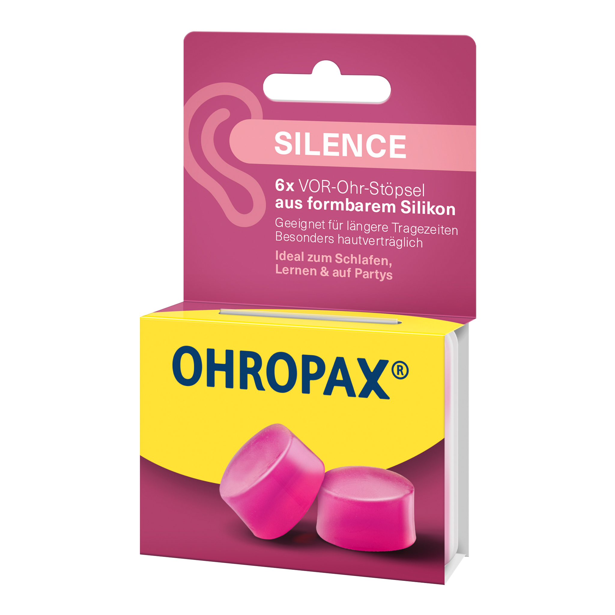 Rechts Seitenansicht von OHROPAX Silence Ohrstöpsel