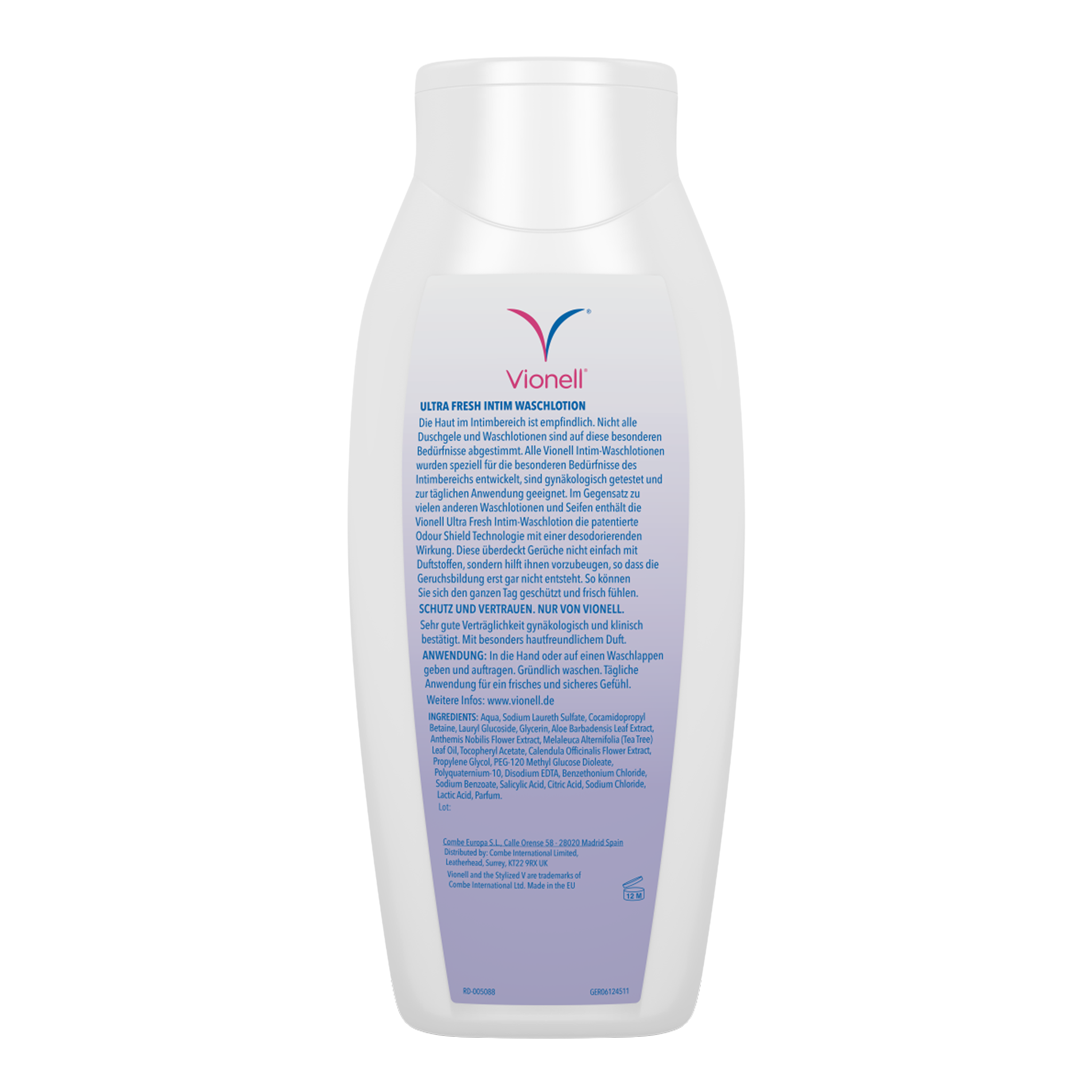 Rückseite von Vionell Ultra Fresh Intim Waschlotion