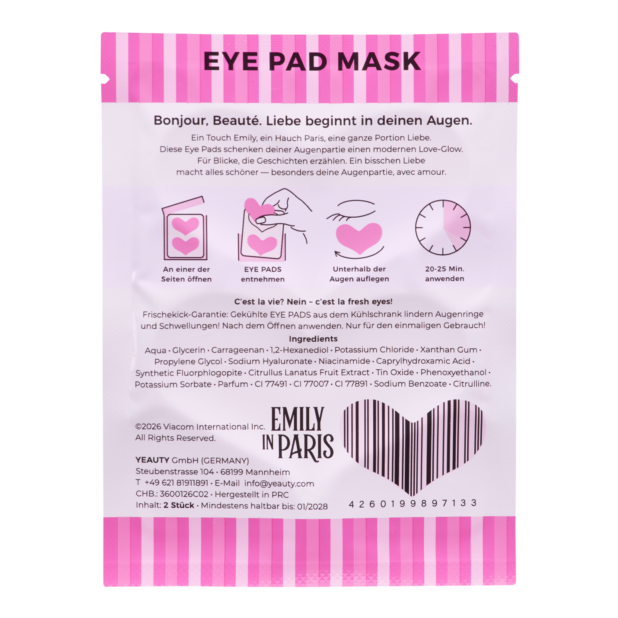 YEAUTY Emily in Paris EPM Hyaluronic Hearts - 25 Paar
