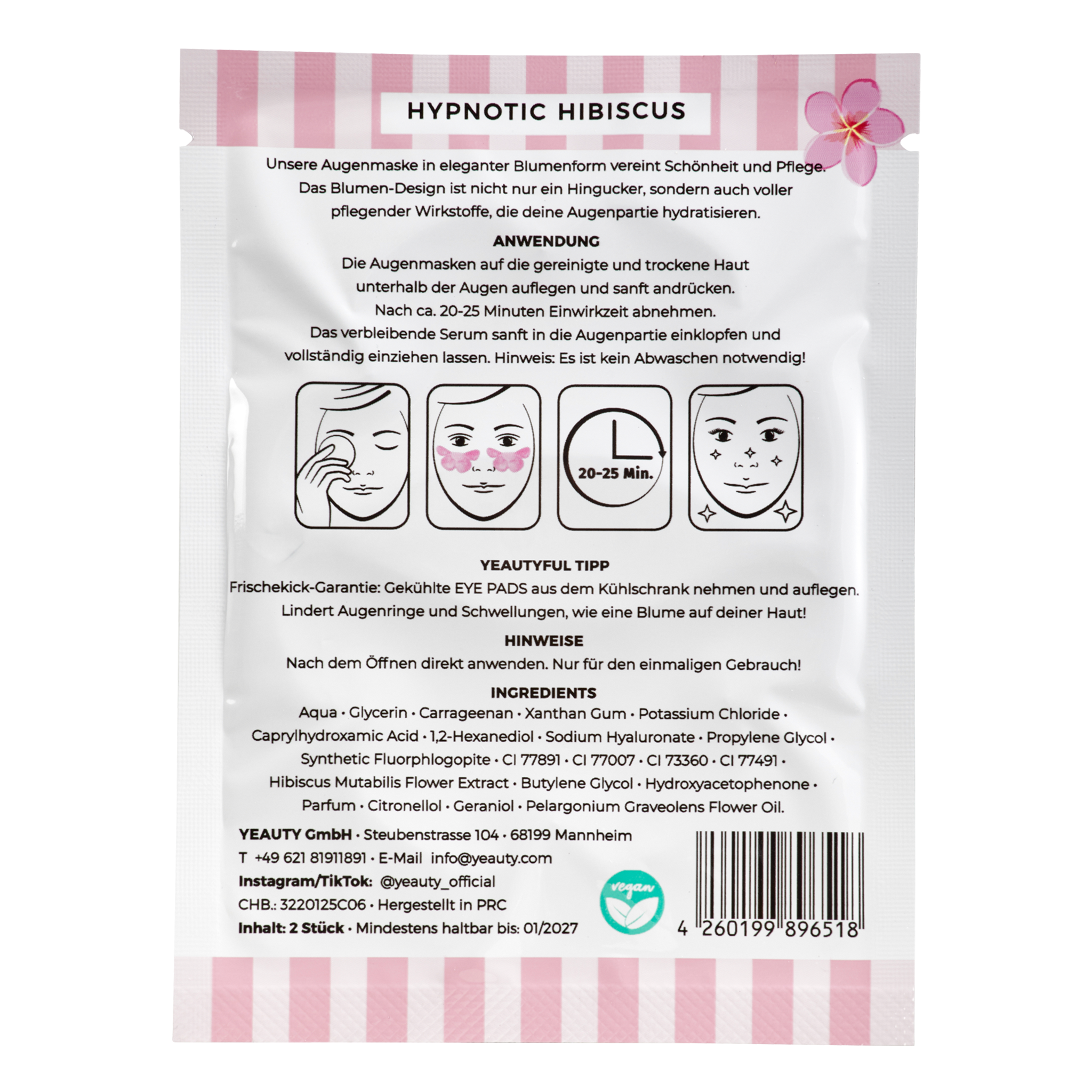 YEAUTY Hypnotic Hibiscus Flower - 1 Paar