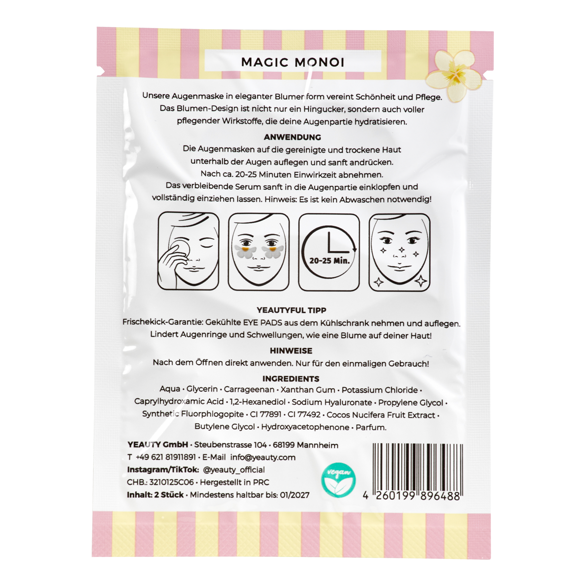 Rückseite von YEAUTY Magic Monoi Flower