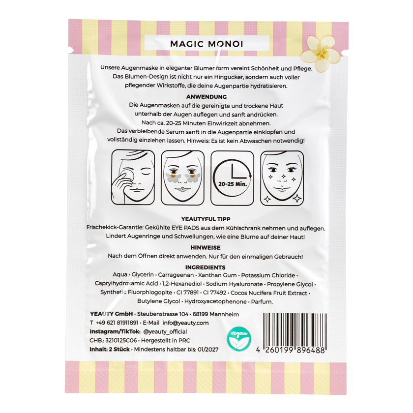 Rückseite von YEAUTY Magic Monoi Flower