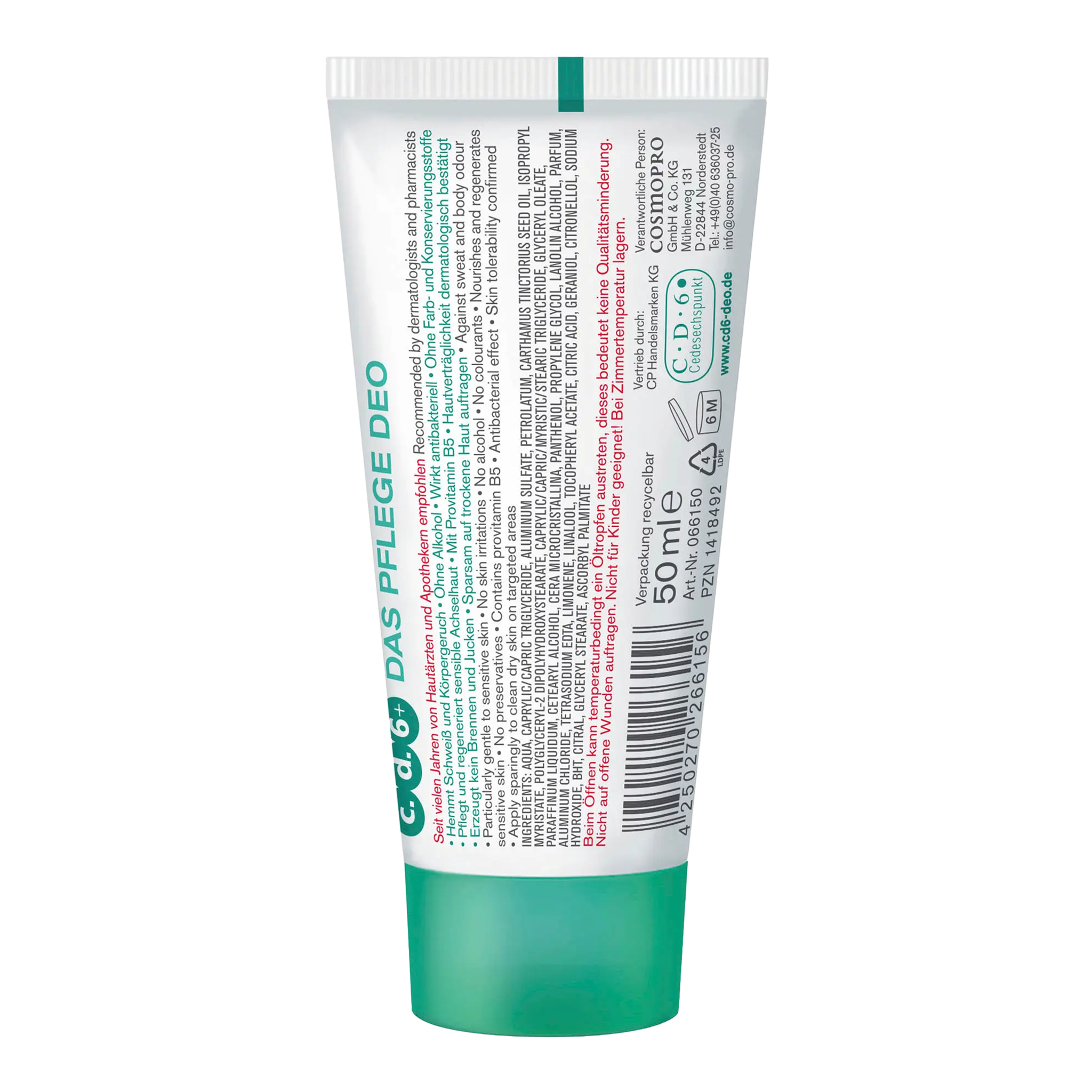 c.d.6 Deo-Creme - 50ml