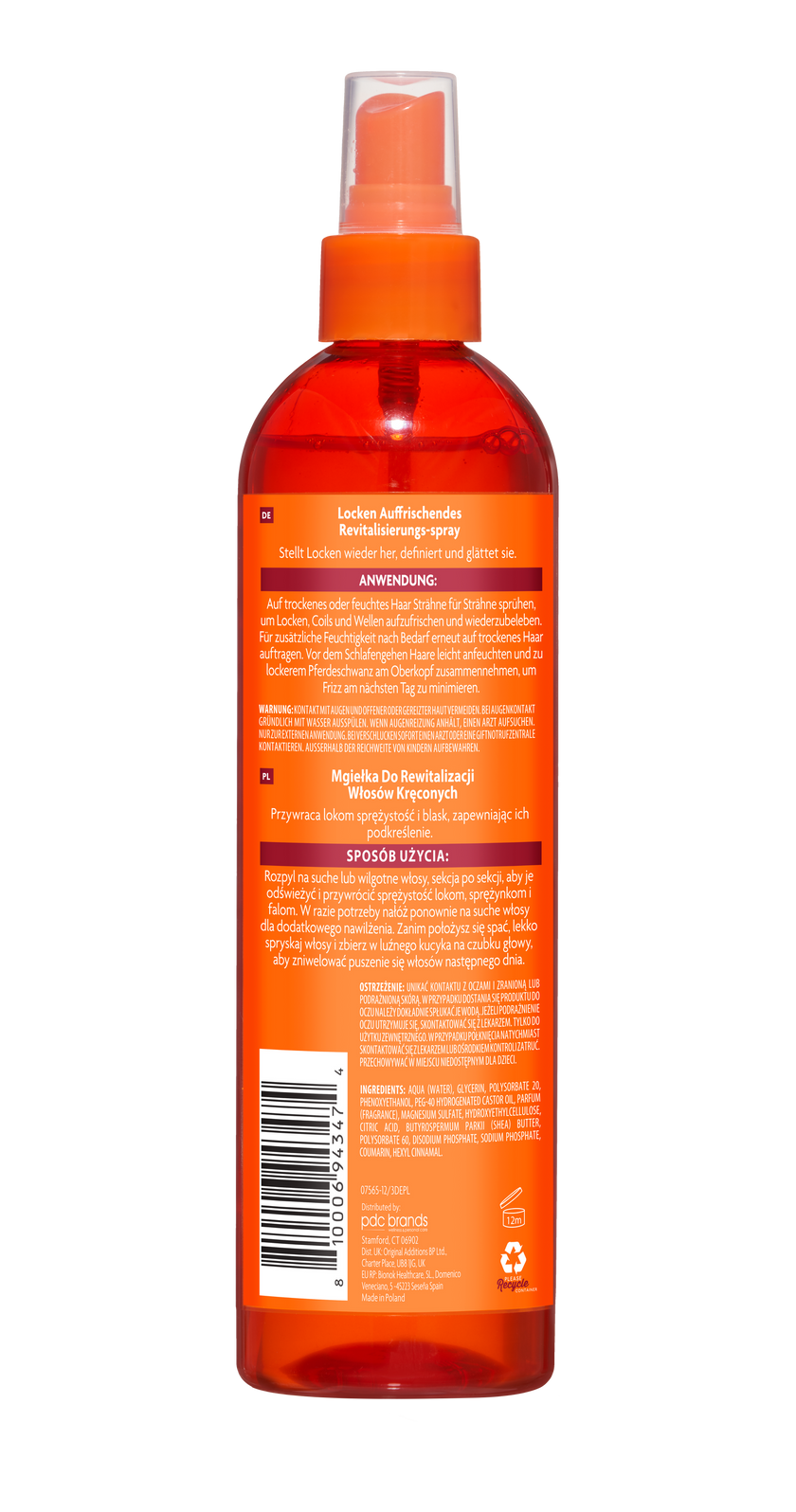 Cantu Next Day Revitalisierungs-Spray Rückseite