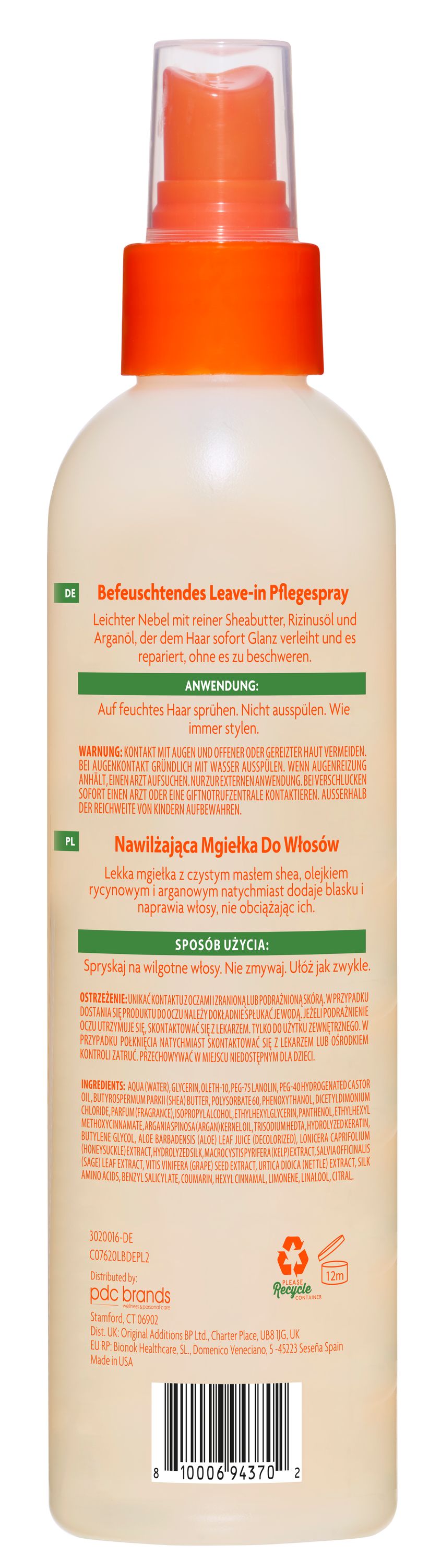 Cantu Hydrating Leave-In Conditioning Spray – back