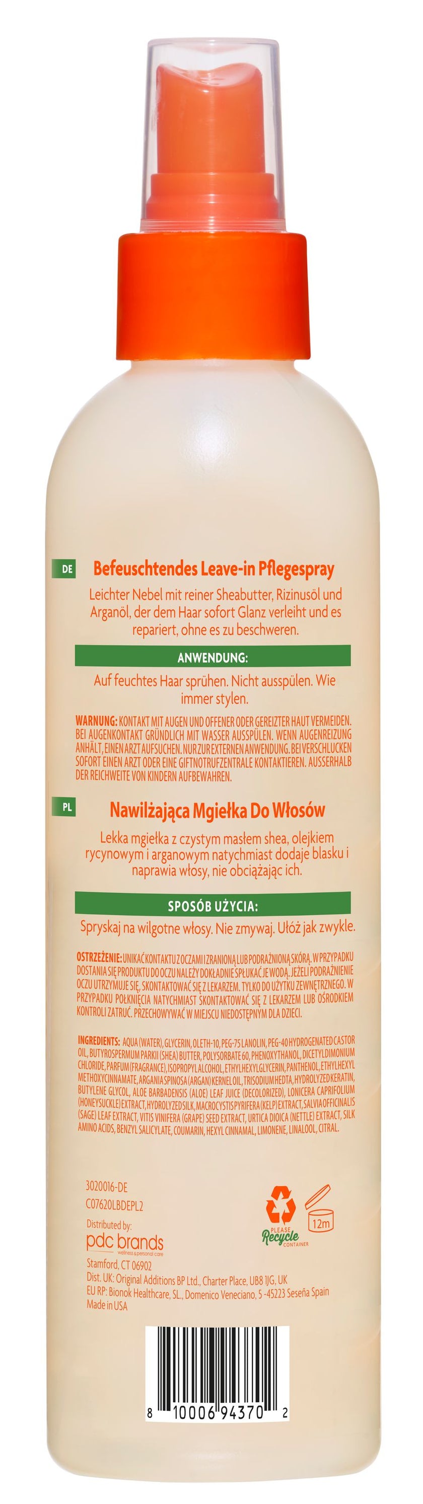 Cantu Hydrating Leave-In Conditioning Spray – back