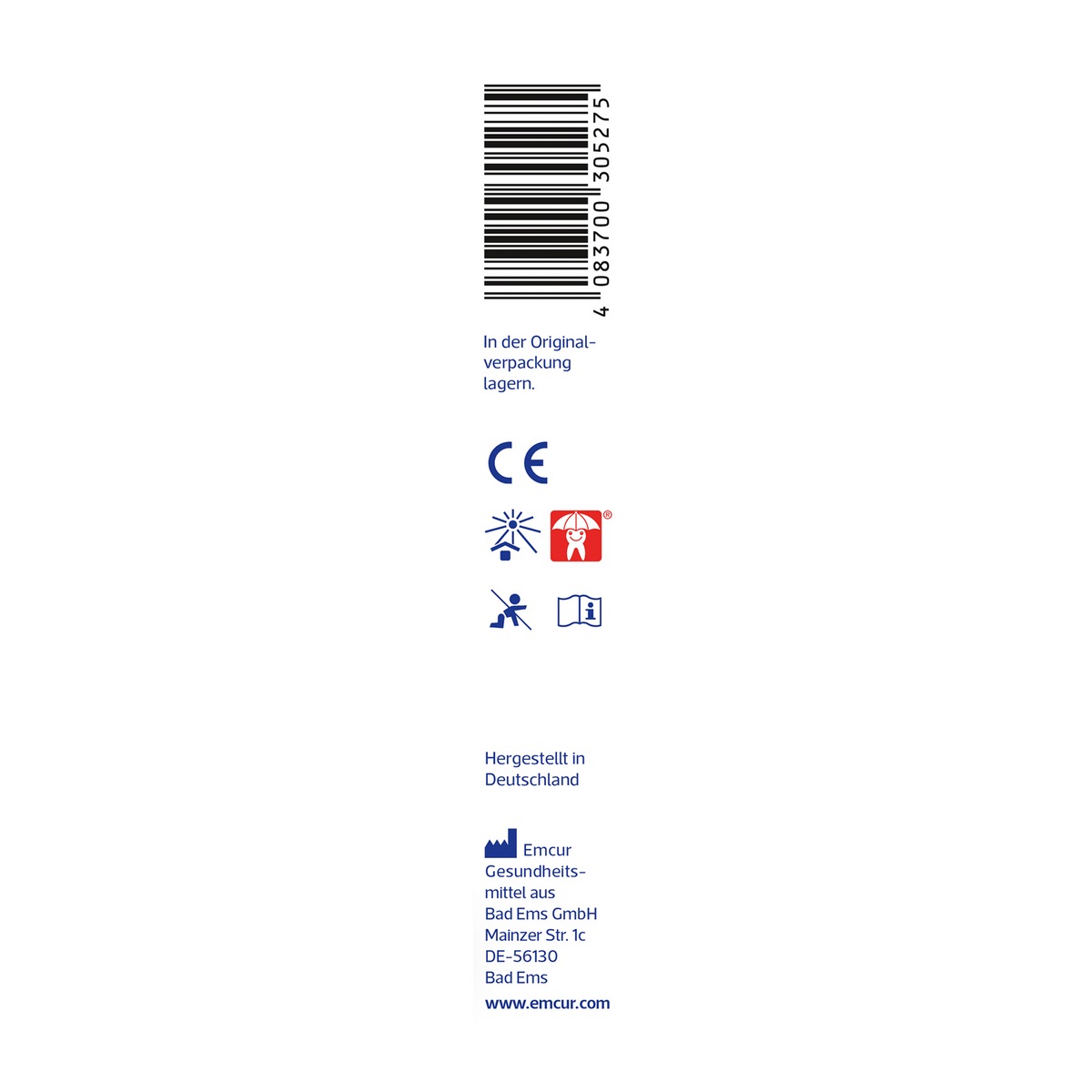 EMSAN® Kinderhalstabletten ohne Zucker Erdbeere-11x20