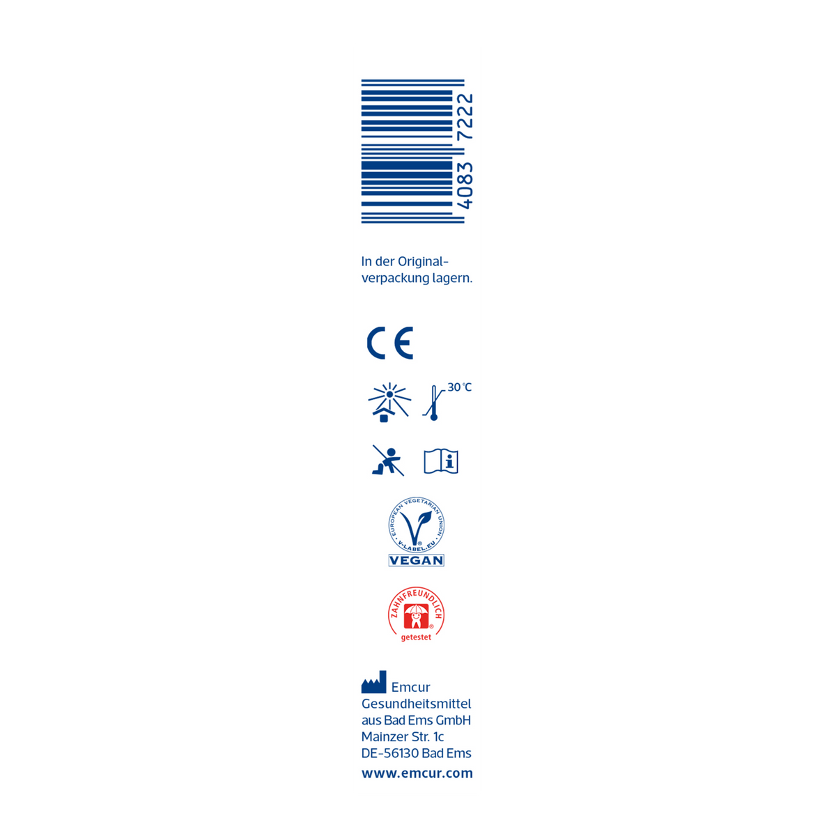 EMSAN® Kinderhalstabletten ohne Zucker Vanille-10x30