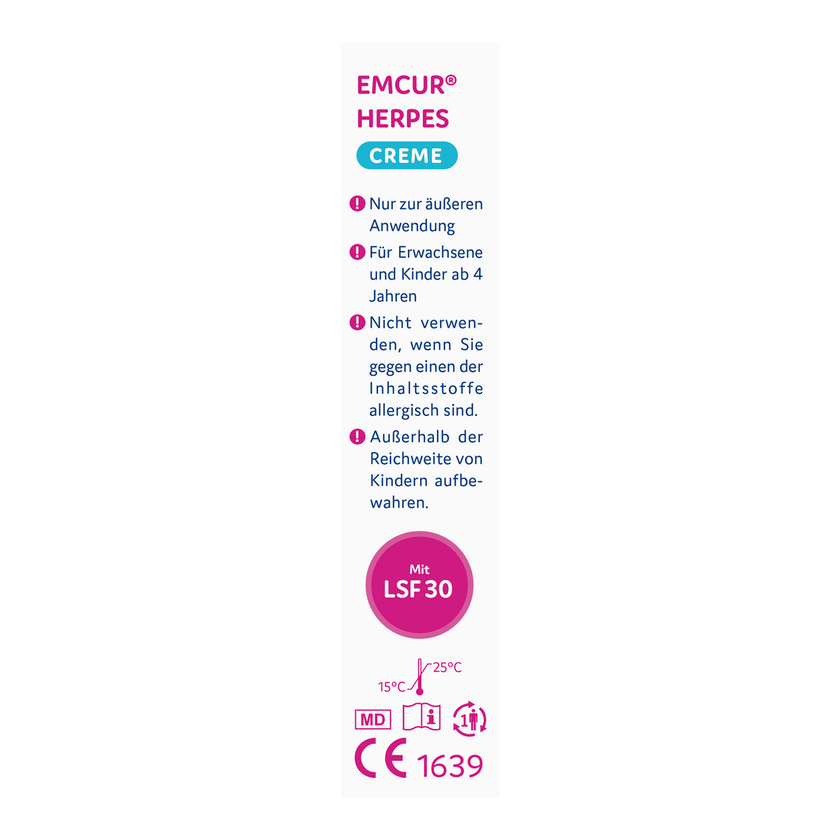 Rechte Seitenansicht von EMCUR® Herpes Creme