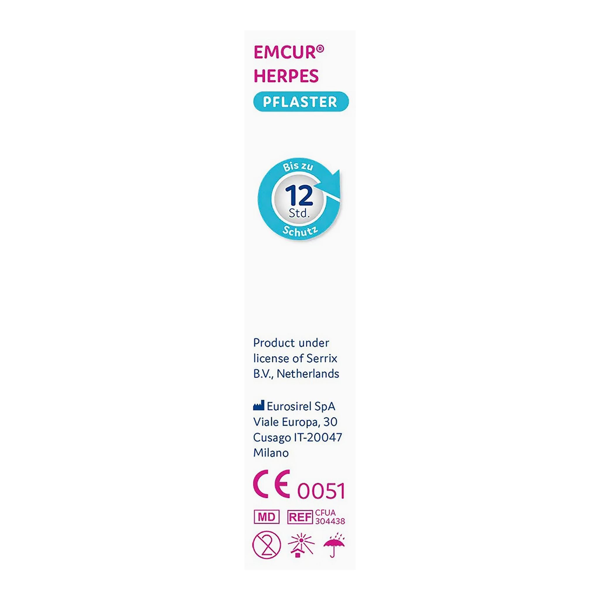 Rechte Seitenansicht von EMCUR® Herpespflaster