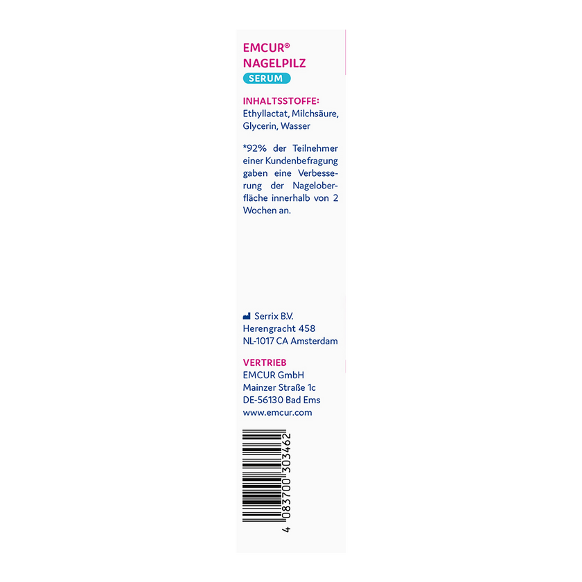 Rechte Seitenansicht von  EMCUR® Nagelpilz-Serum