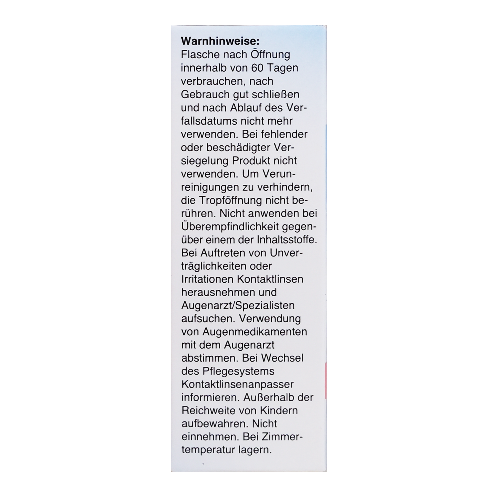 Rechte Seite von eyelike Feuchtigkeitstropfen