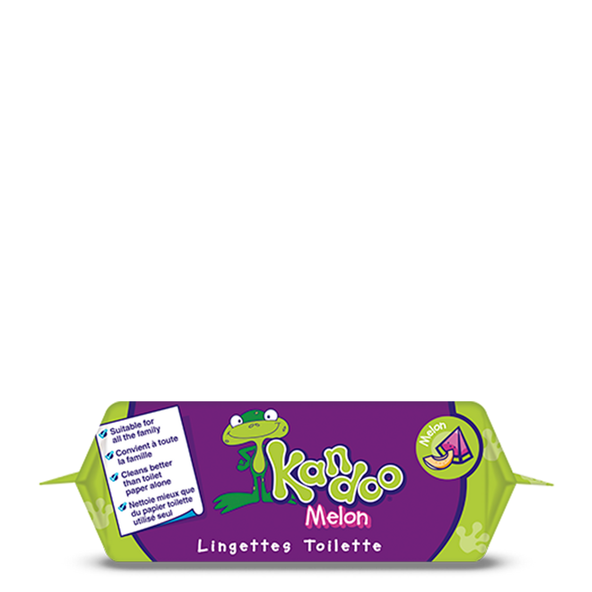 Seitenansicht von Kandoo Melon Feuchttücher Melone