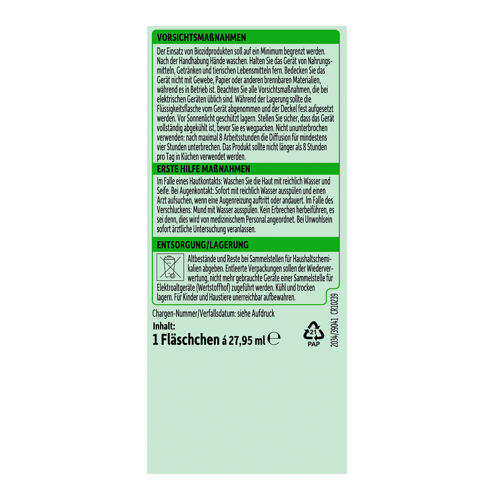Rechte Seitenansicht von  Nexa Lotte Moskito-Stecker Nachfüller