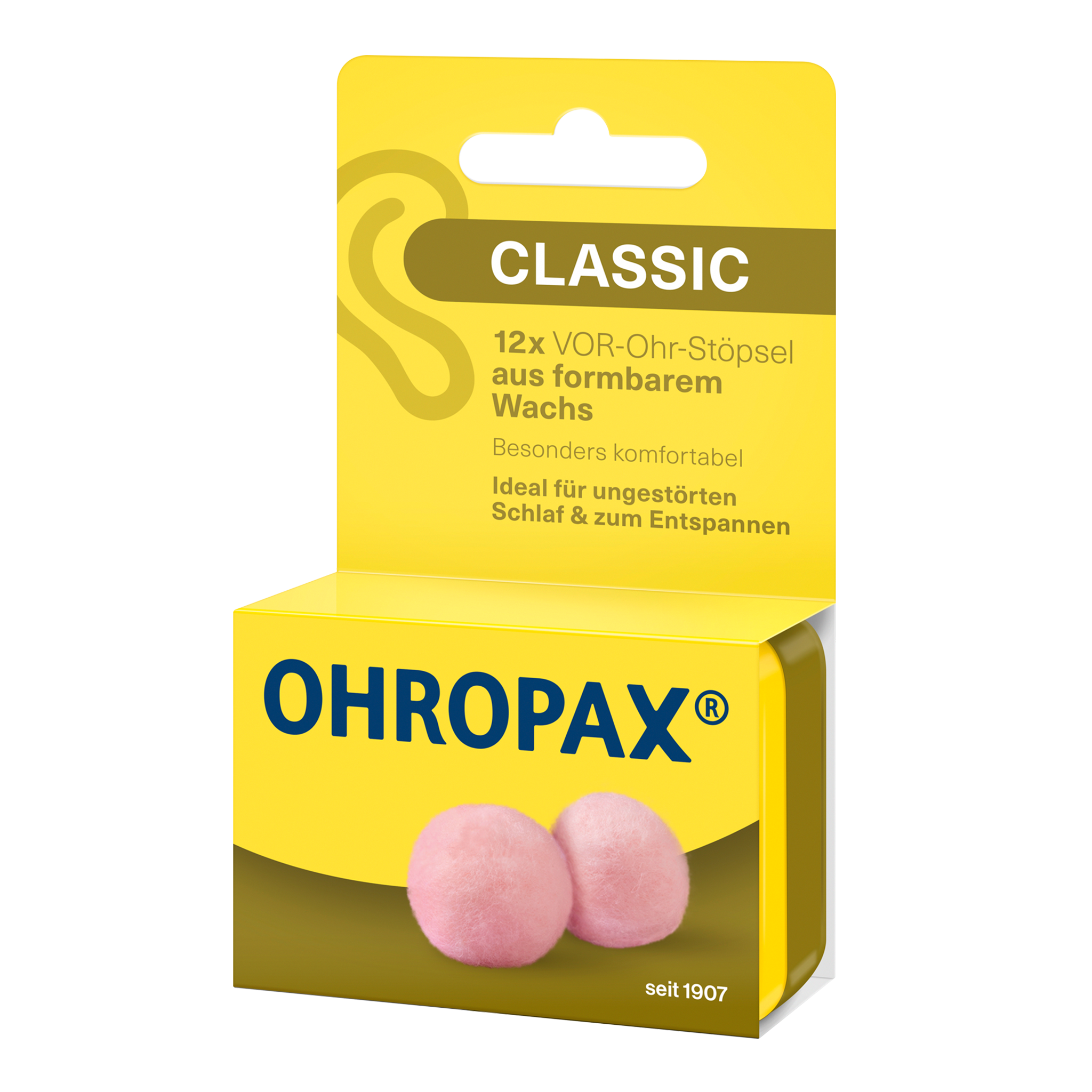 Rechte Seitenansicht von OHROPAX Classic Ohrstöpsel