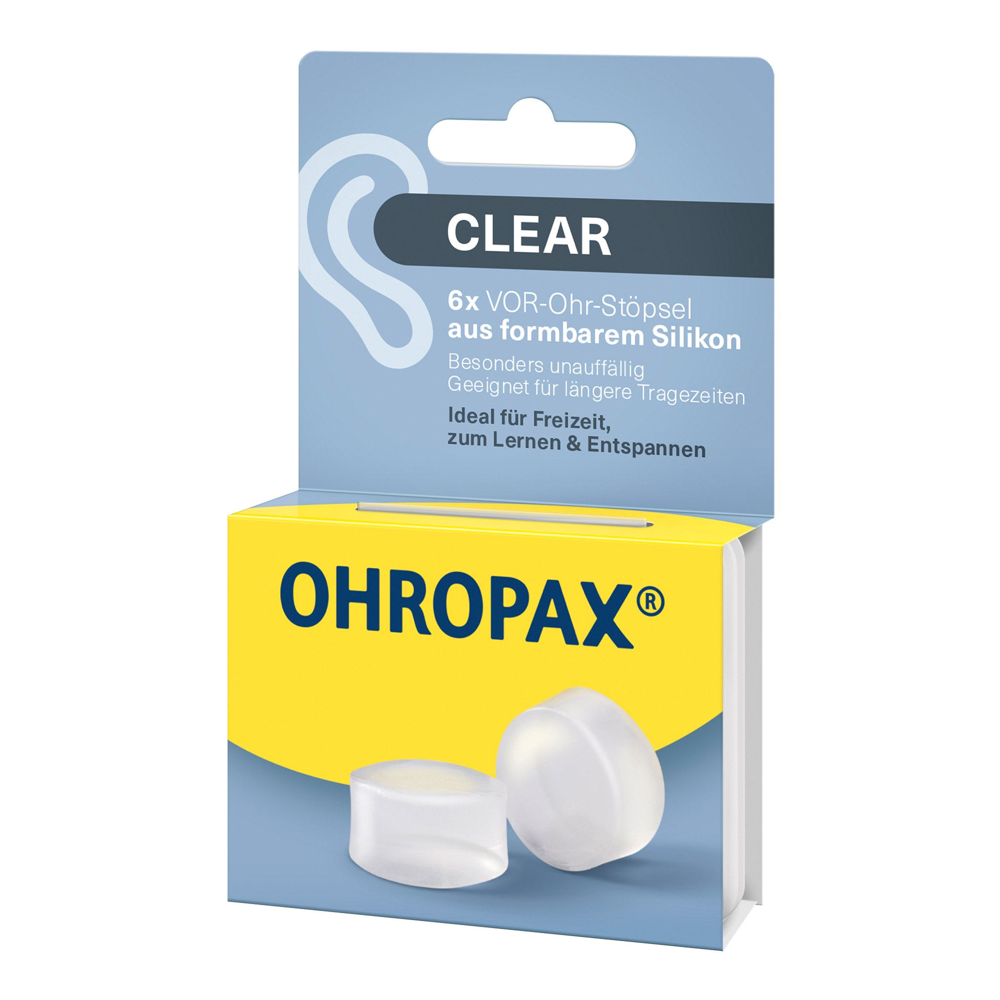 Seitenansicht von OHROPAX Clear Ohrstöpsel