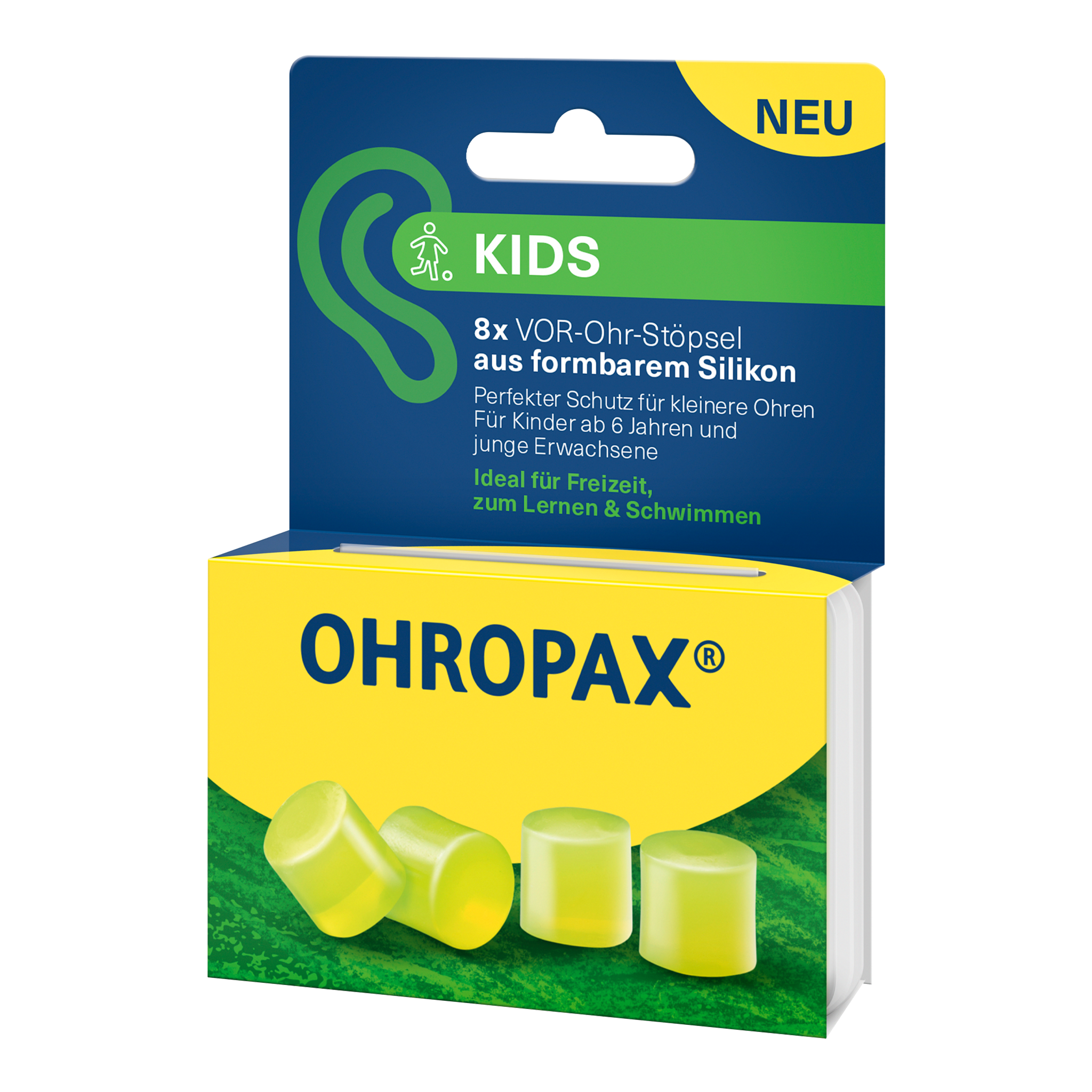 Rechte Seitenansicht von OHROPAX Kids Ohrstöpsel