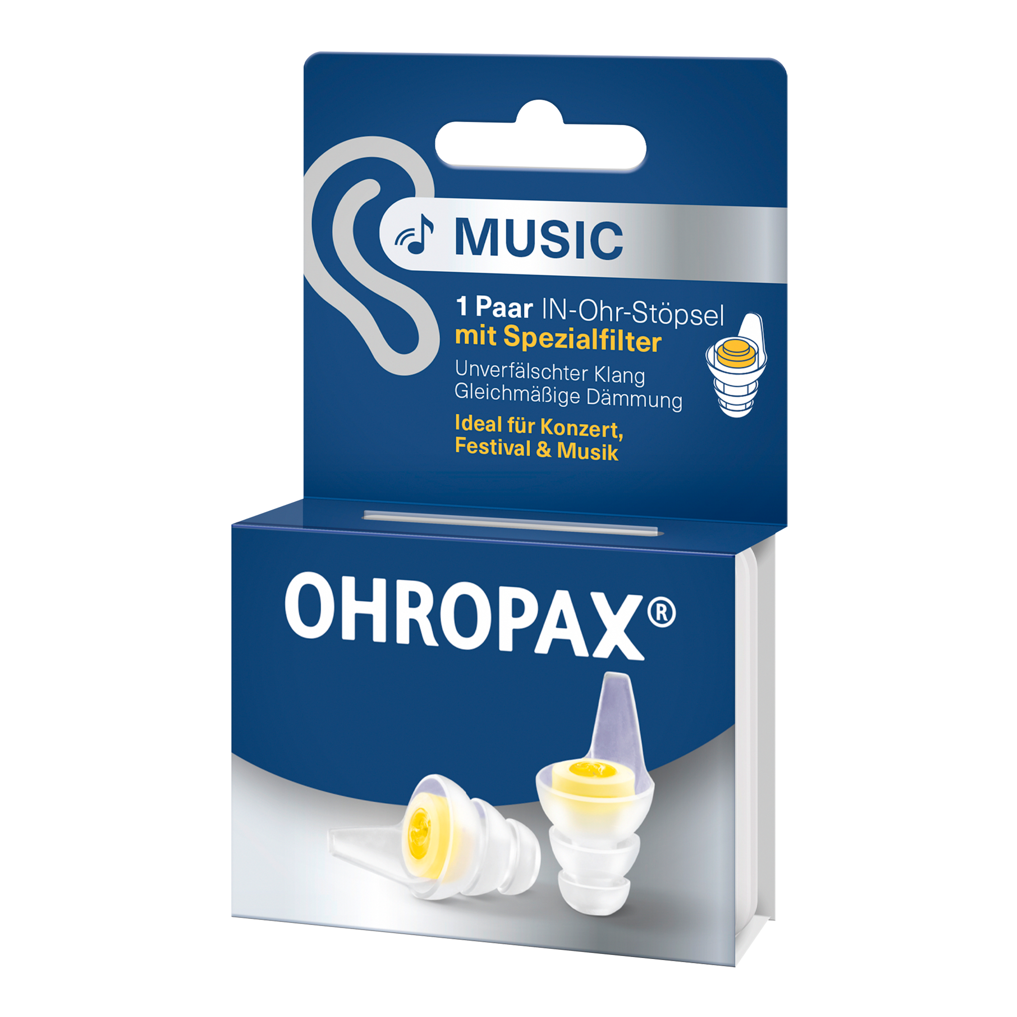 Rechte Seitenansicht von OHROPAX Music Ohrstöpsel