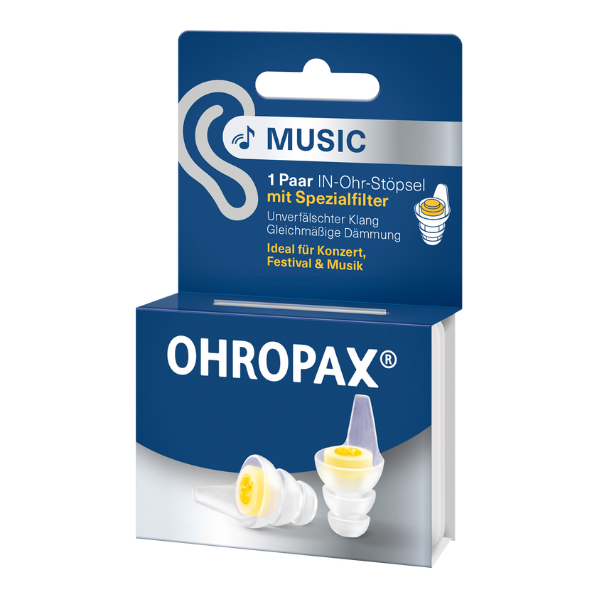 Rechte Seitenansicht von OHROPAX Music Ohrstöpsel