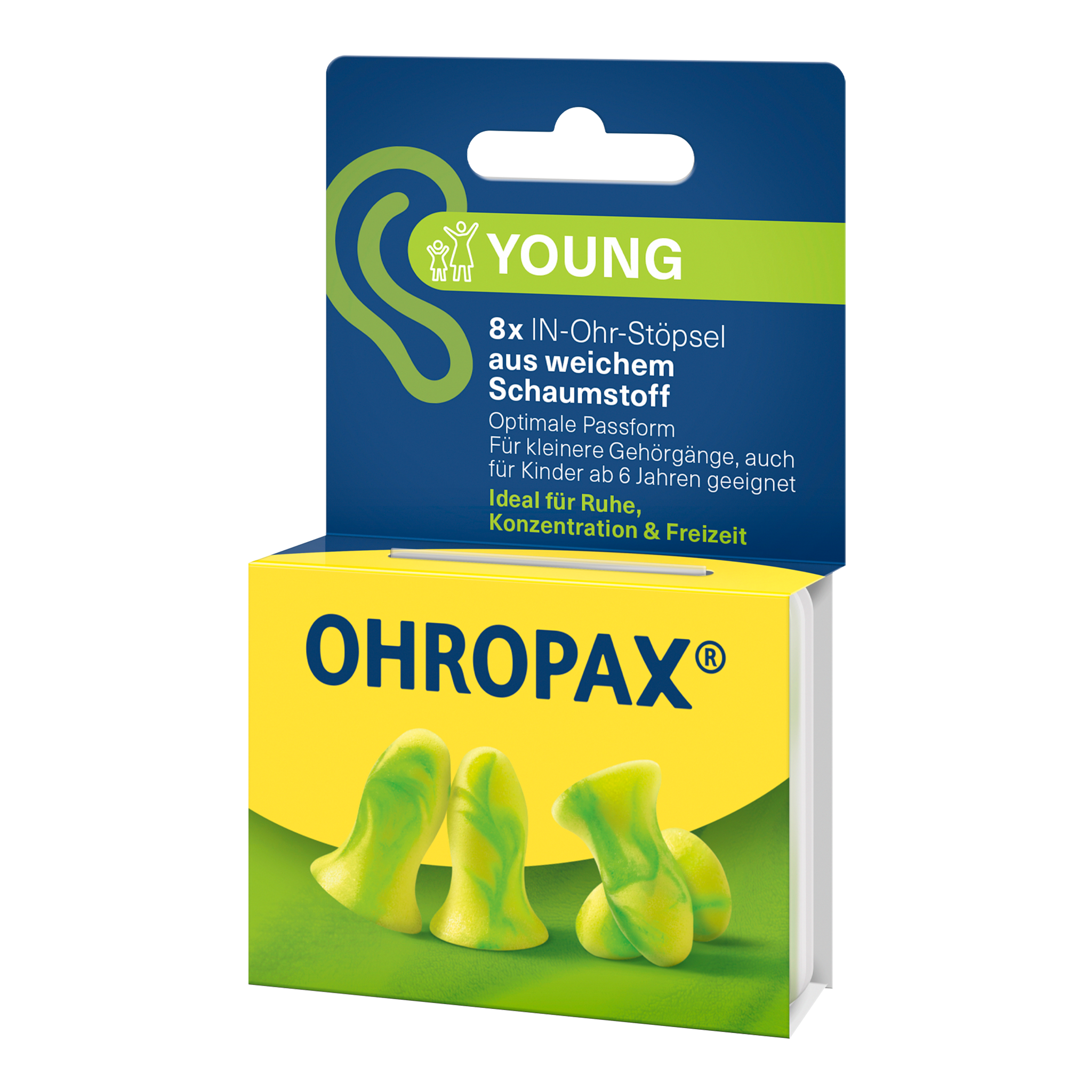 Rechte Seitenansicht von OHROPAX Young Ohrstöpsel