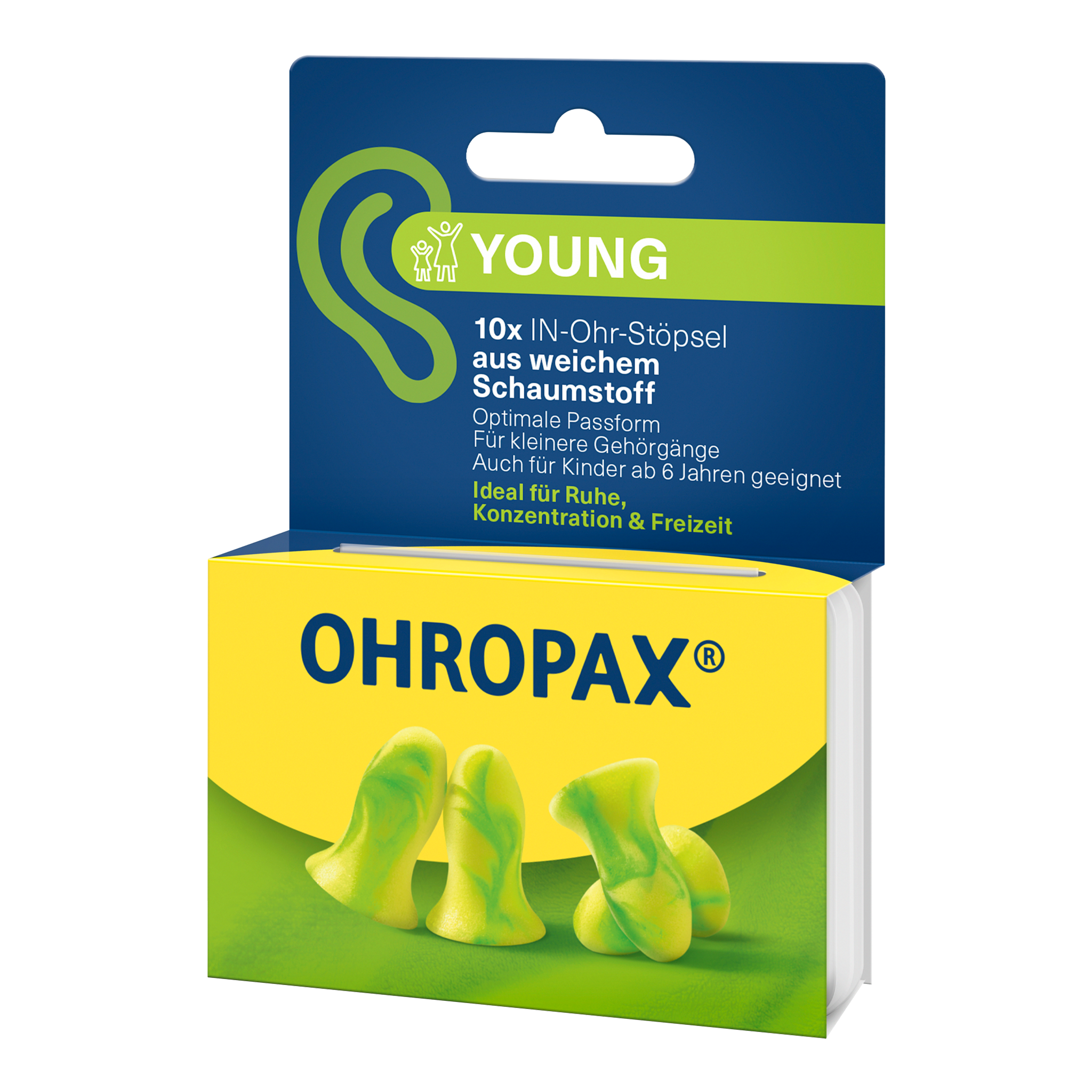 Rechte Seitenansicht von OHROPAX Young Ohrstöpsel