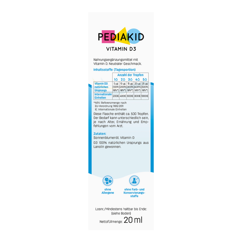 Rechte Seitenansicht von PEDIAKID® Vitamin D3