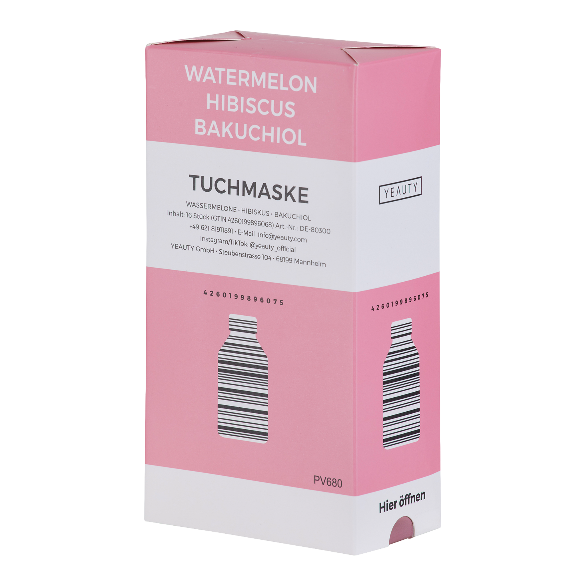 Rechte Seite von YEAUTY Tuchmaske Watermelon Hibiskus Bakuchiol
