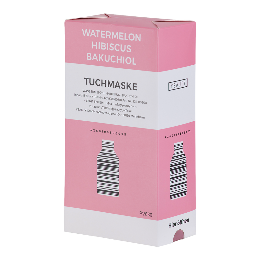 Rechte Seite von YEAUTY Tuchmaske Watermelon Hibiskus Bakuchiol