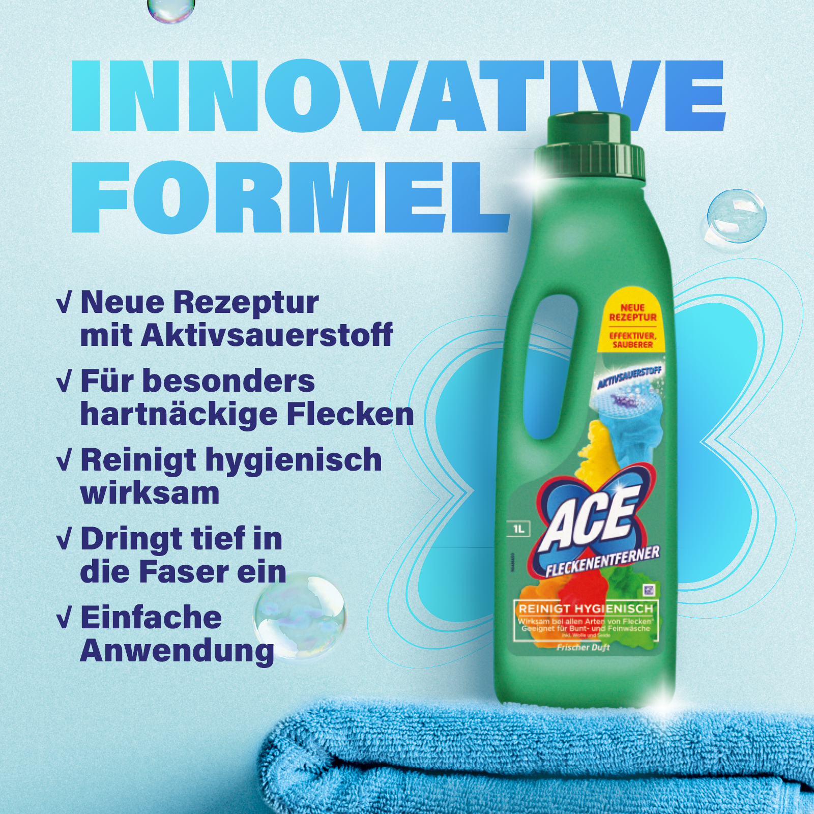 ACE Fleckenentferner und Farbschutz innovative Formel