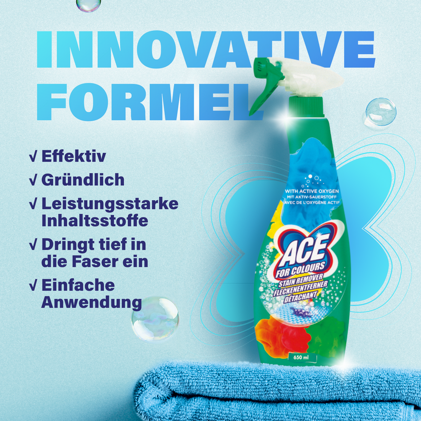 ACE Fleckenentferner Spray - innovative Formel