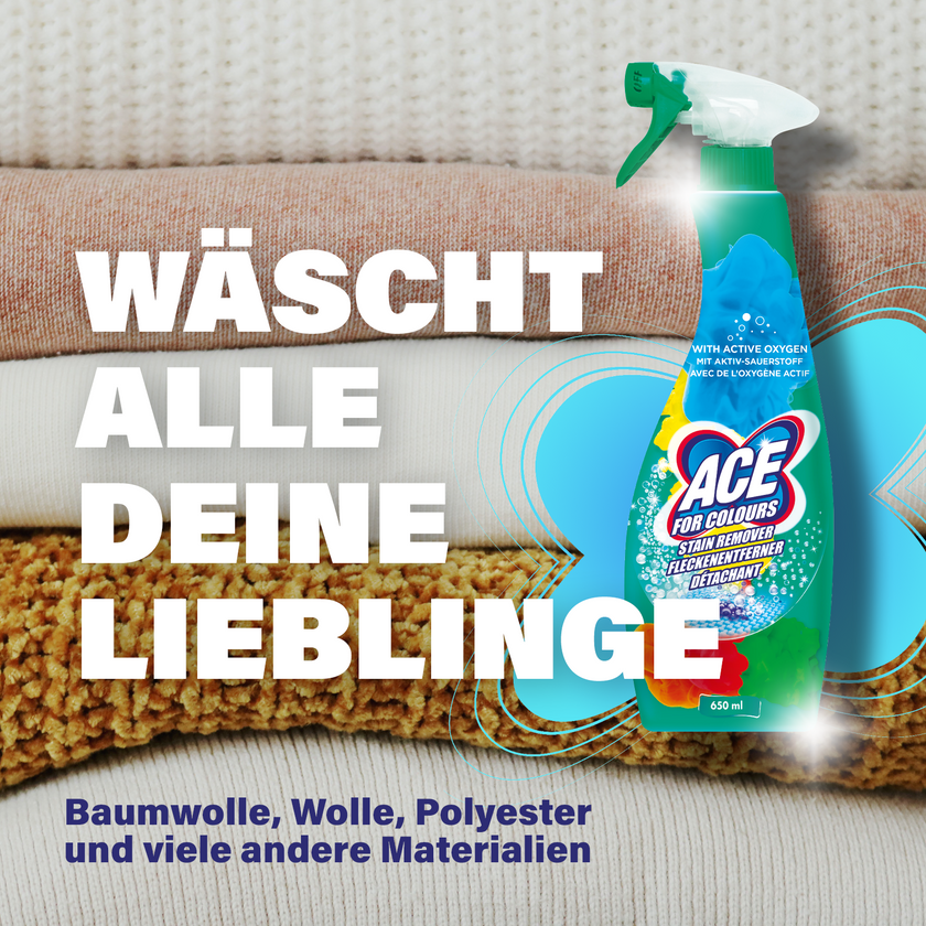 ACE Fleckenentferner Spray - wäscht alles