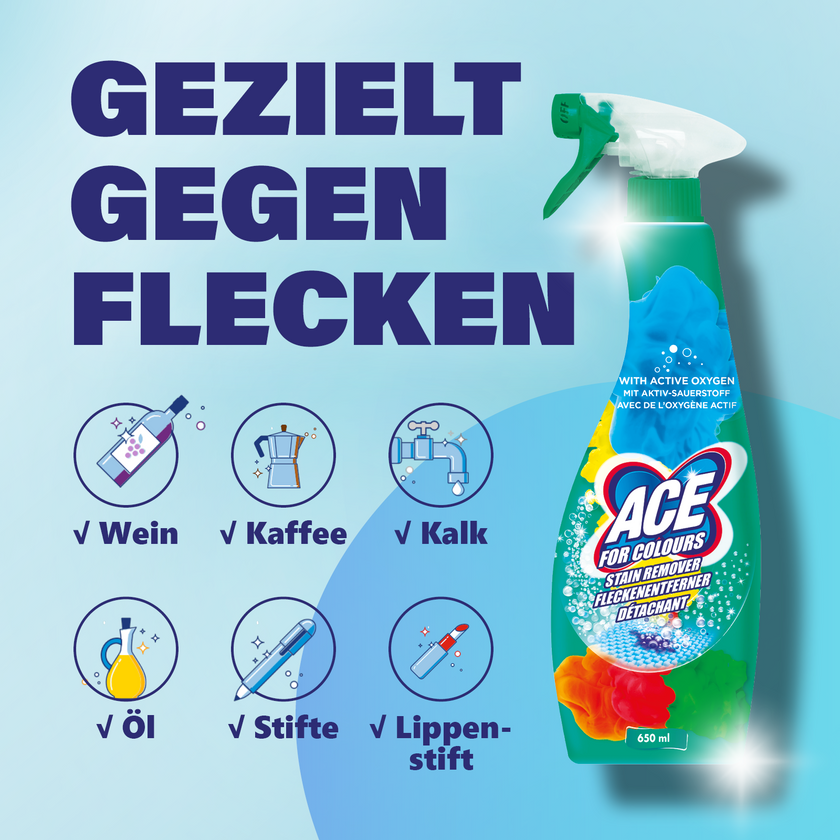 ACE Fleckenentferner Spray - gezielt gegen Flecken