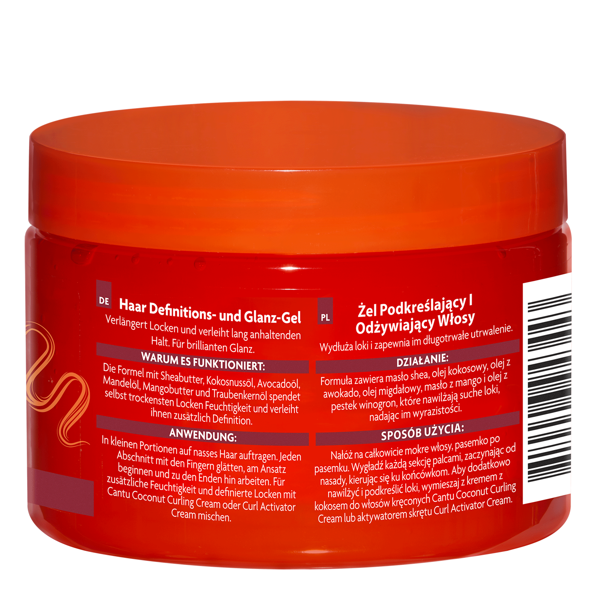 Rückseite von Cantu Define & Shine Custard 340 g