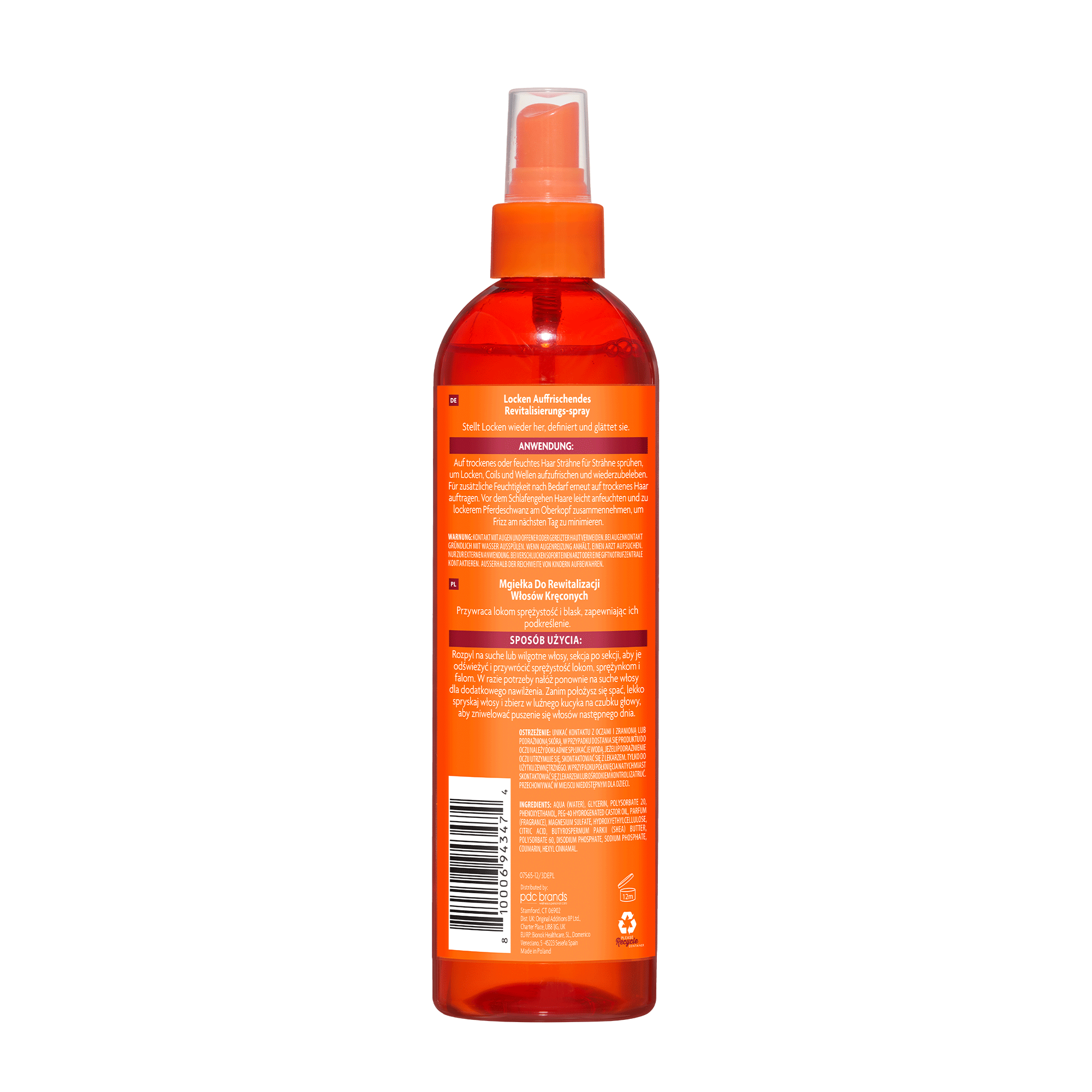 Rückseite von Cantu Next Day Revitalisierungs-Spray