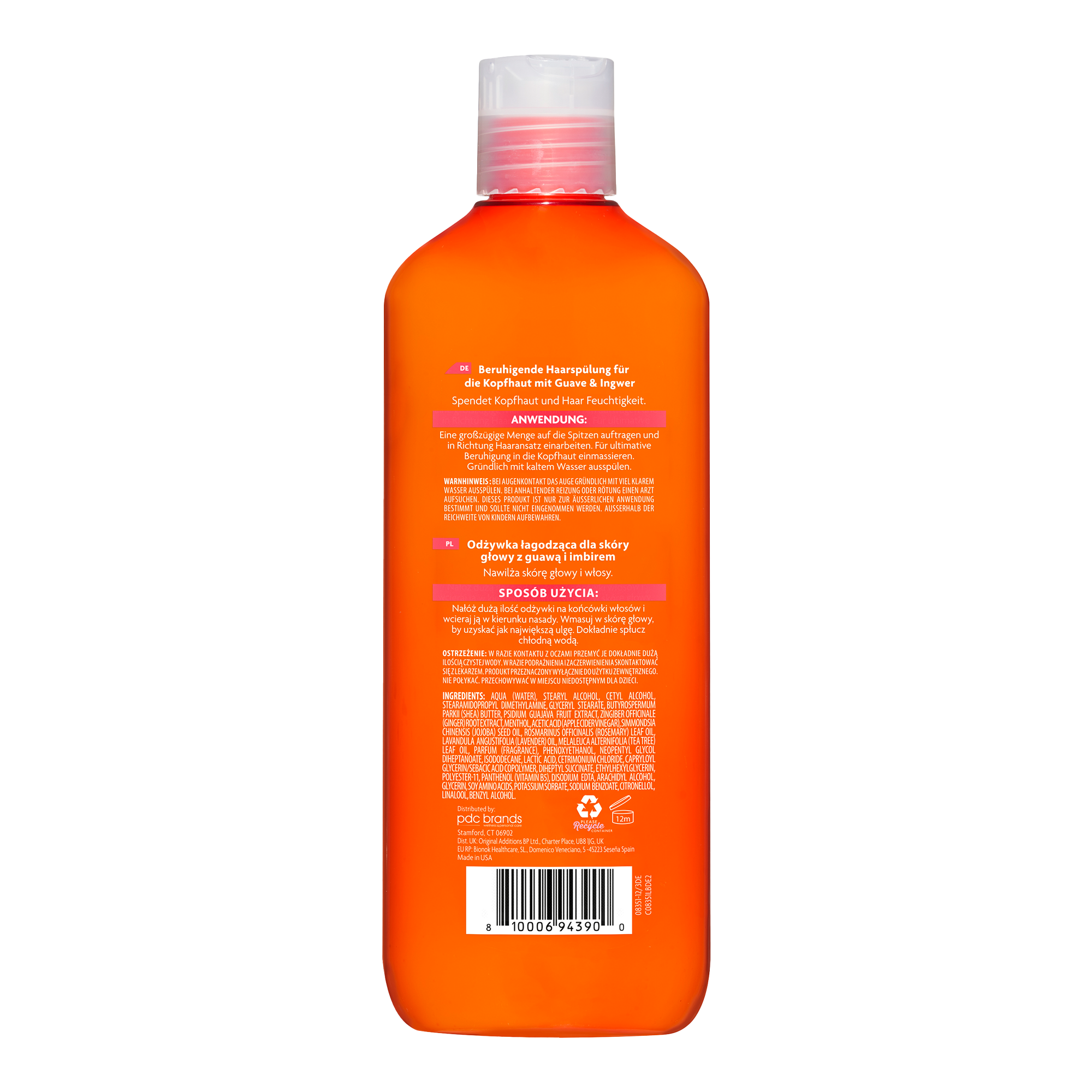 Rückseite von Cantu Guava & Ginger Scalp Relief Conditioner 400 ml