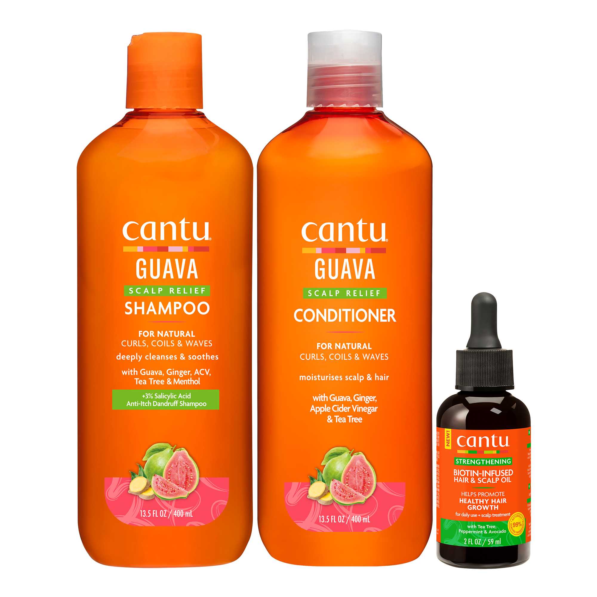Cantu Guava & Ginger Scalp Relief Pflegeset