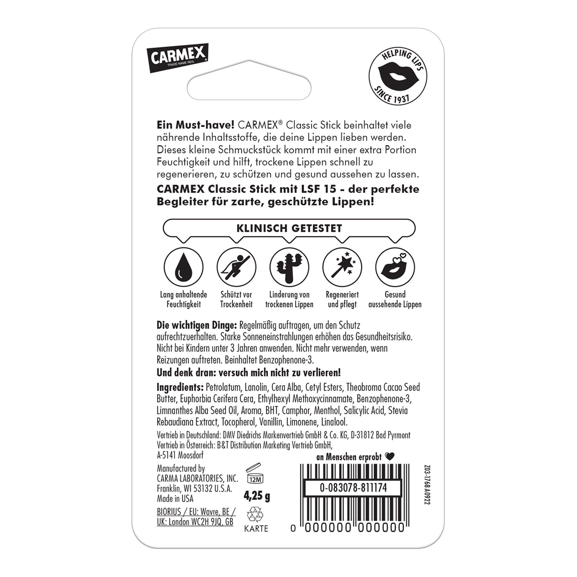 Carmex Classic Stick - 4,25g
