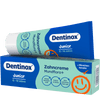 Dentinox Zahncreme Mundflora Junior Verpackung und Tube