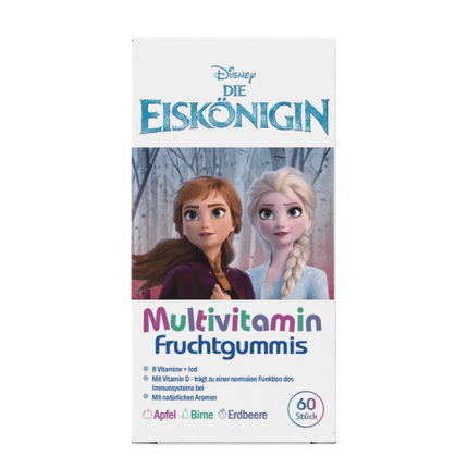 Vorderseite von Disney Multivitamin-Fruchtgummis Die Eiskönigin