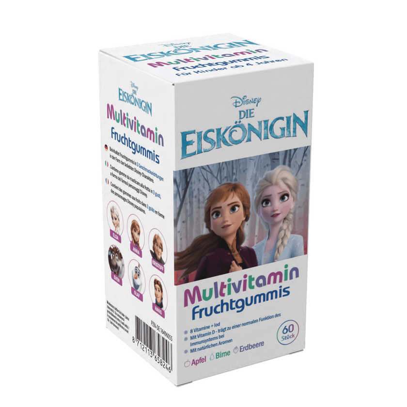 Seitenansicht von Disney Multivitamin-Fruchtgummis Die Eiskönigin