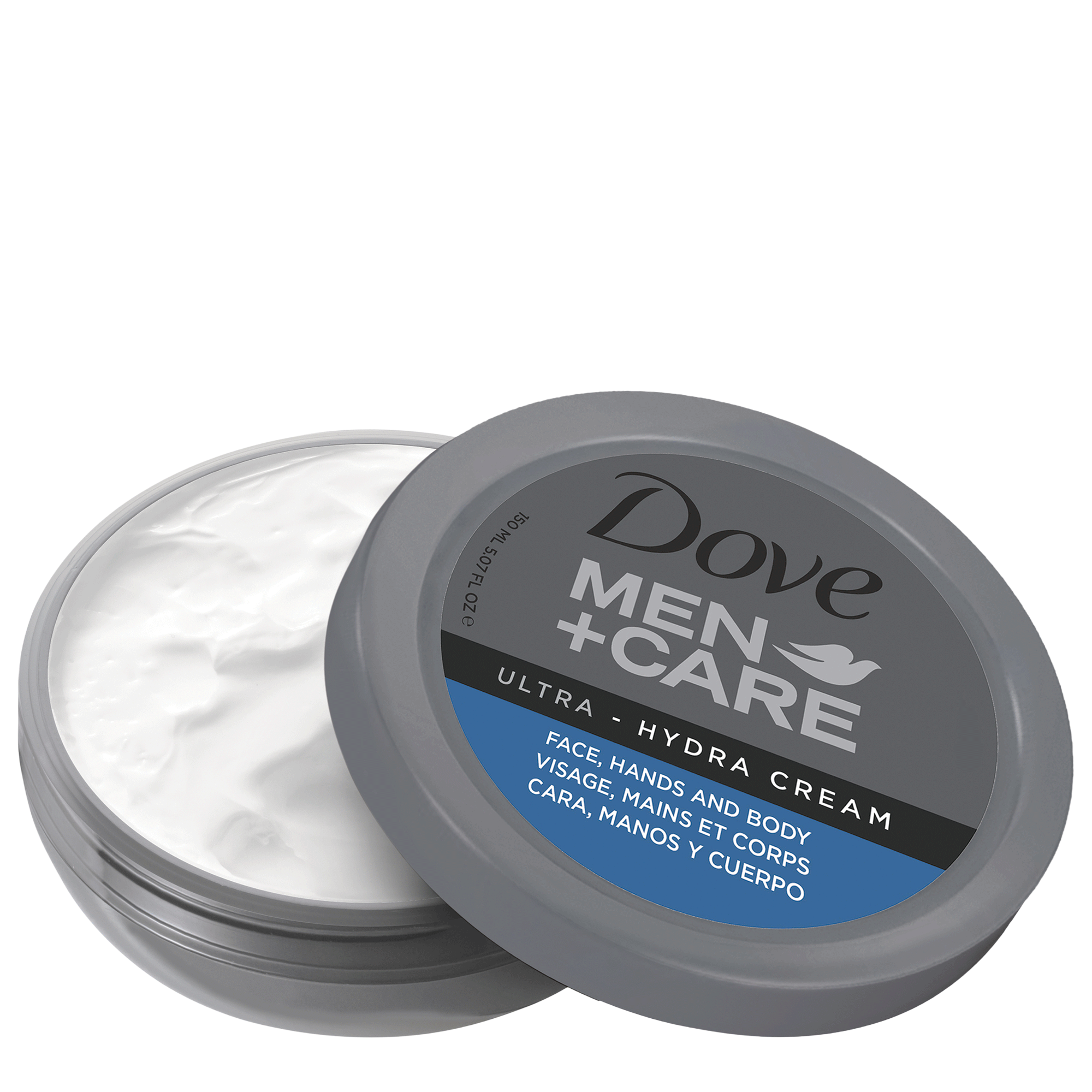 Geöffneter Tiegel von Dove Men+Care Ultra - Hydra Cream