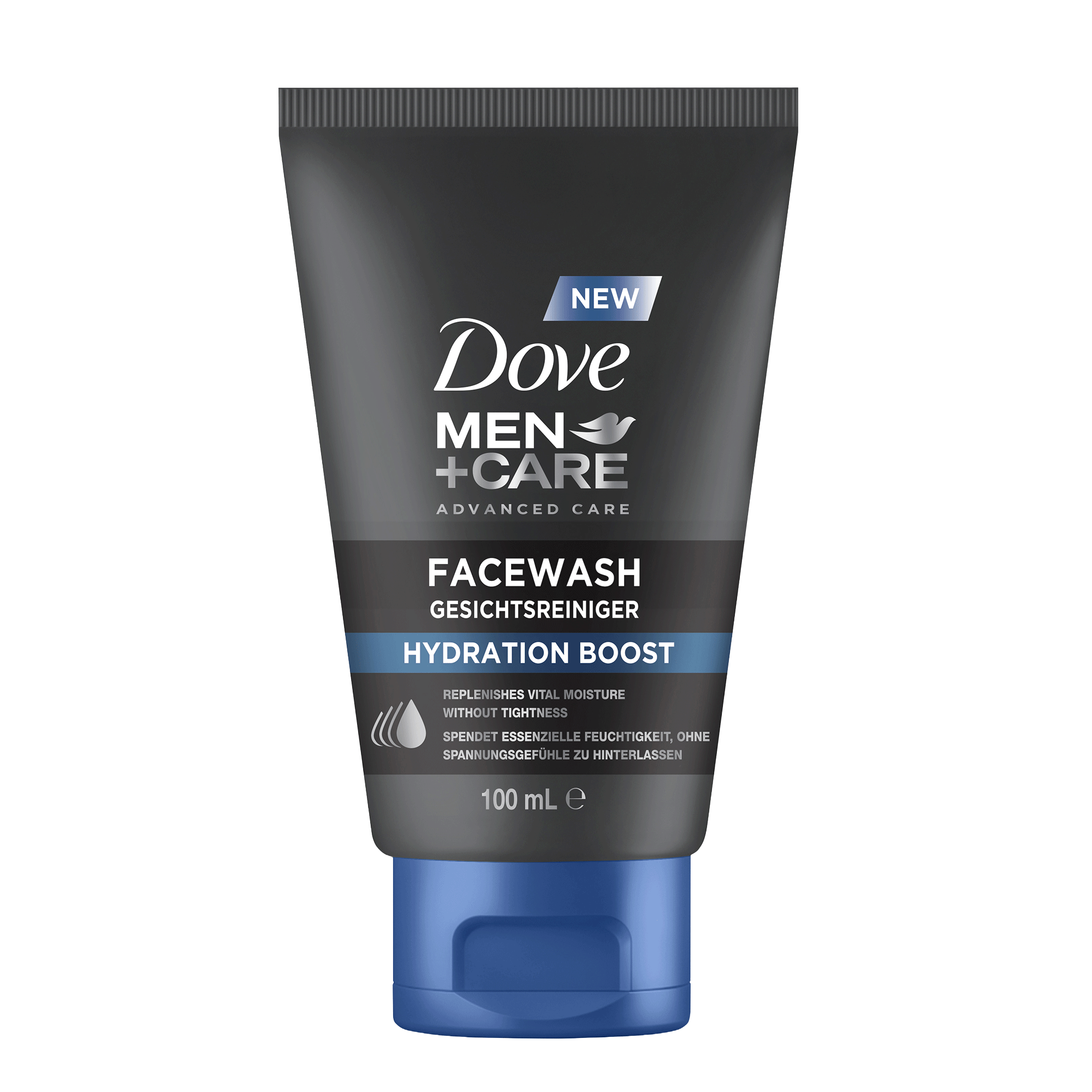 Vorderseite von Dove Men+Care Face wash Hydration Boost