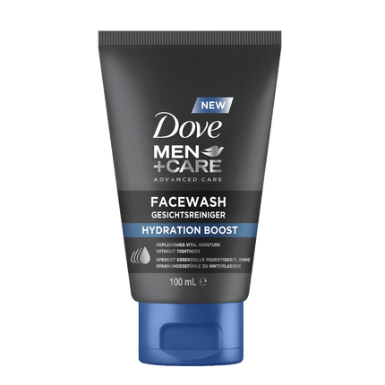 Vorderseite von Dove Men+Care Face wash Hydration Boost