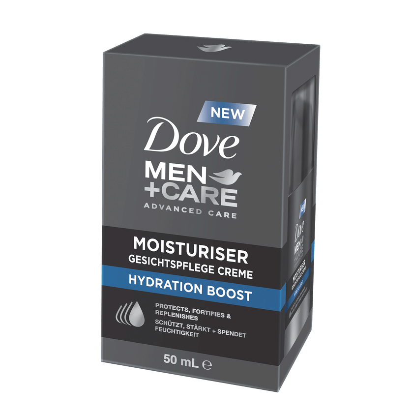 Seitenansicht von Dove Men+Care Moisturiser Hydration Boost