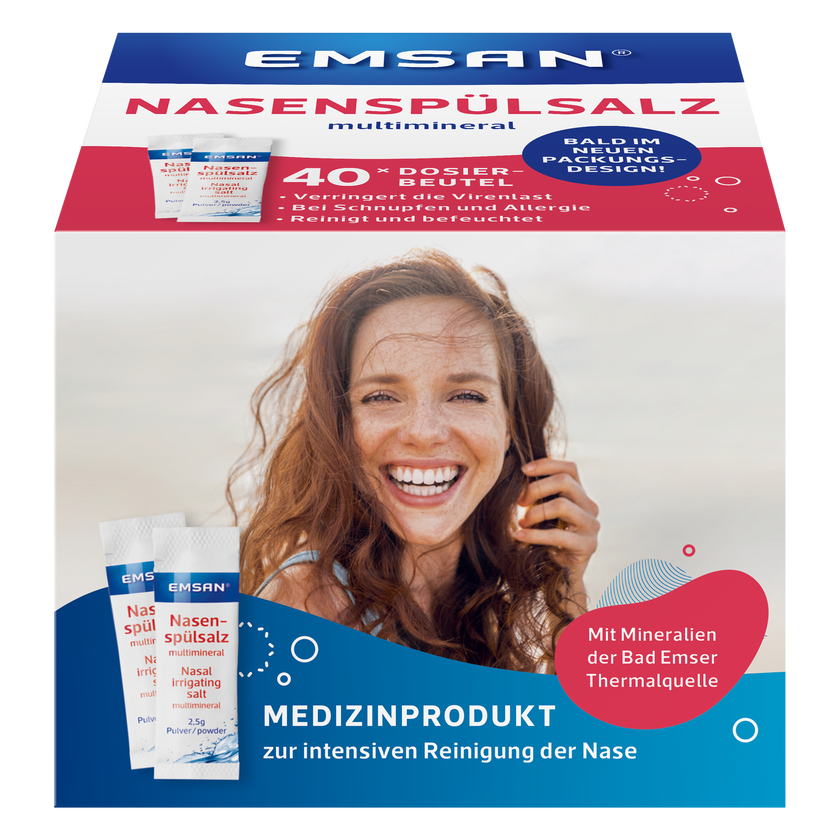 EMSAN® Nasenspülsalz multimineral - 40 Stück Beutel
