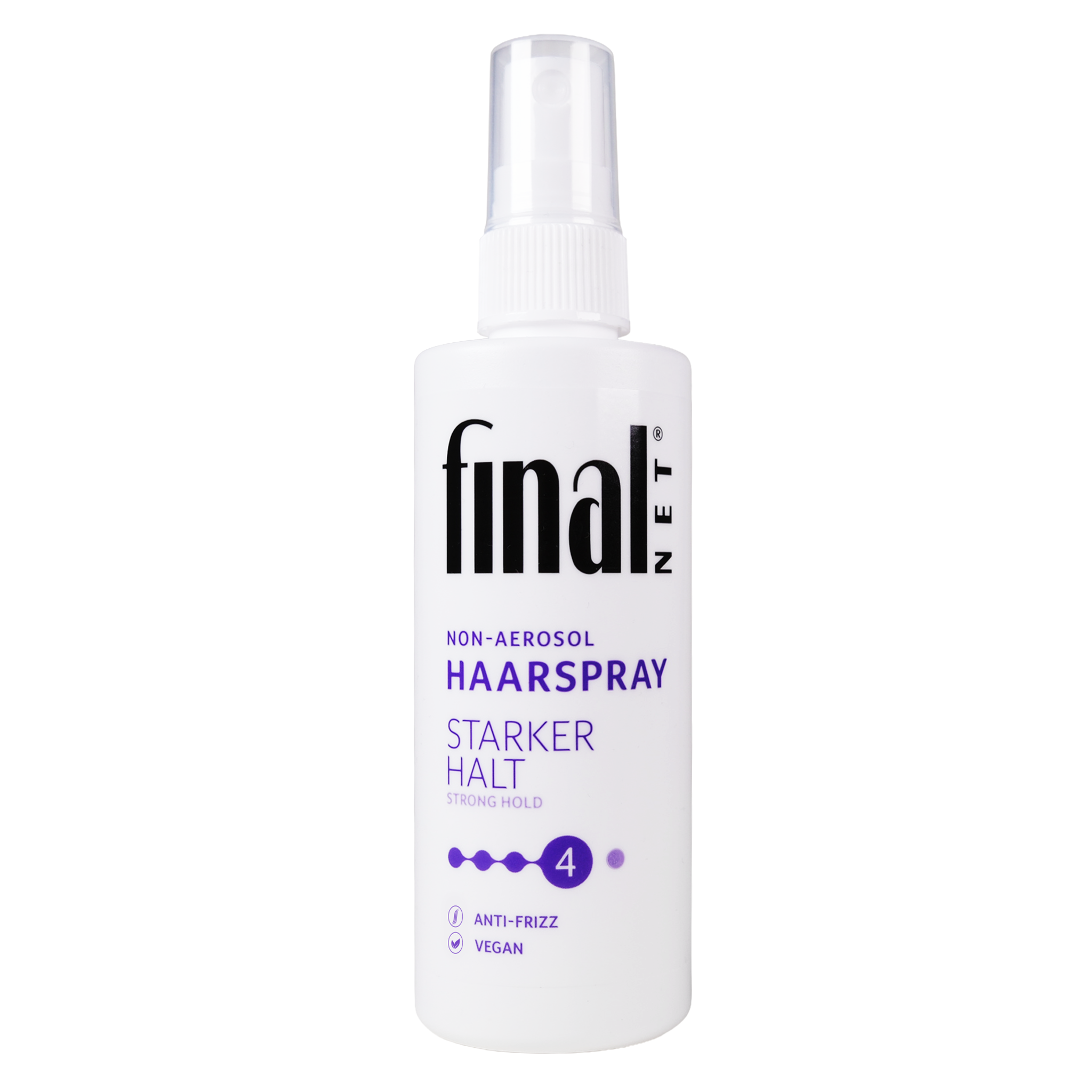 Vorderseite von Final Net Hairspray strong hold pump