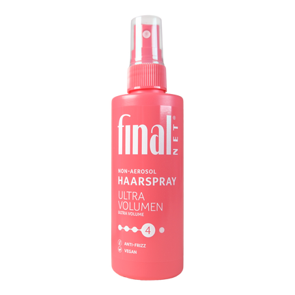 Vorderseite von Final Net Hairspray ultra volume pump