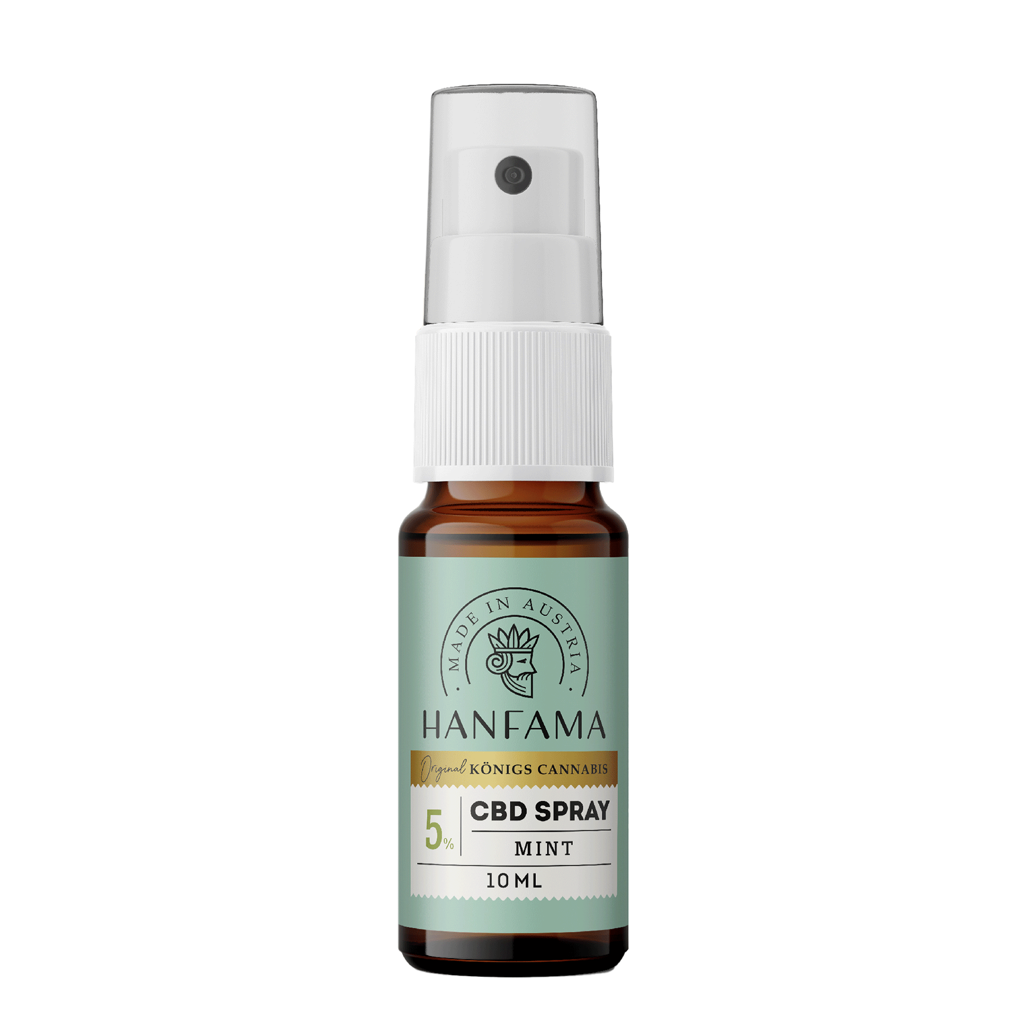 Vorderseite von Hanfama CBD-Spray 5%, Mint