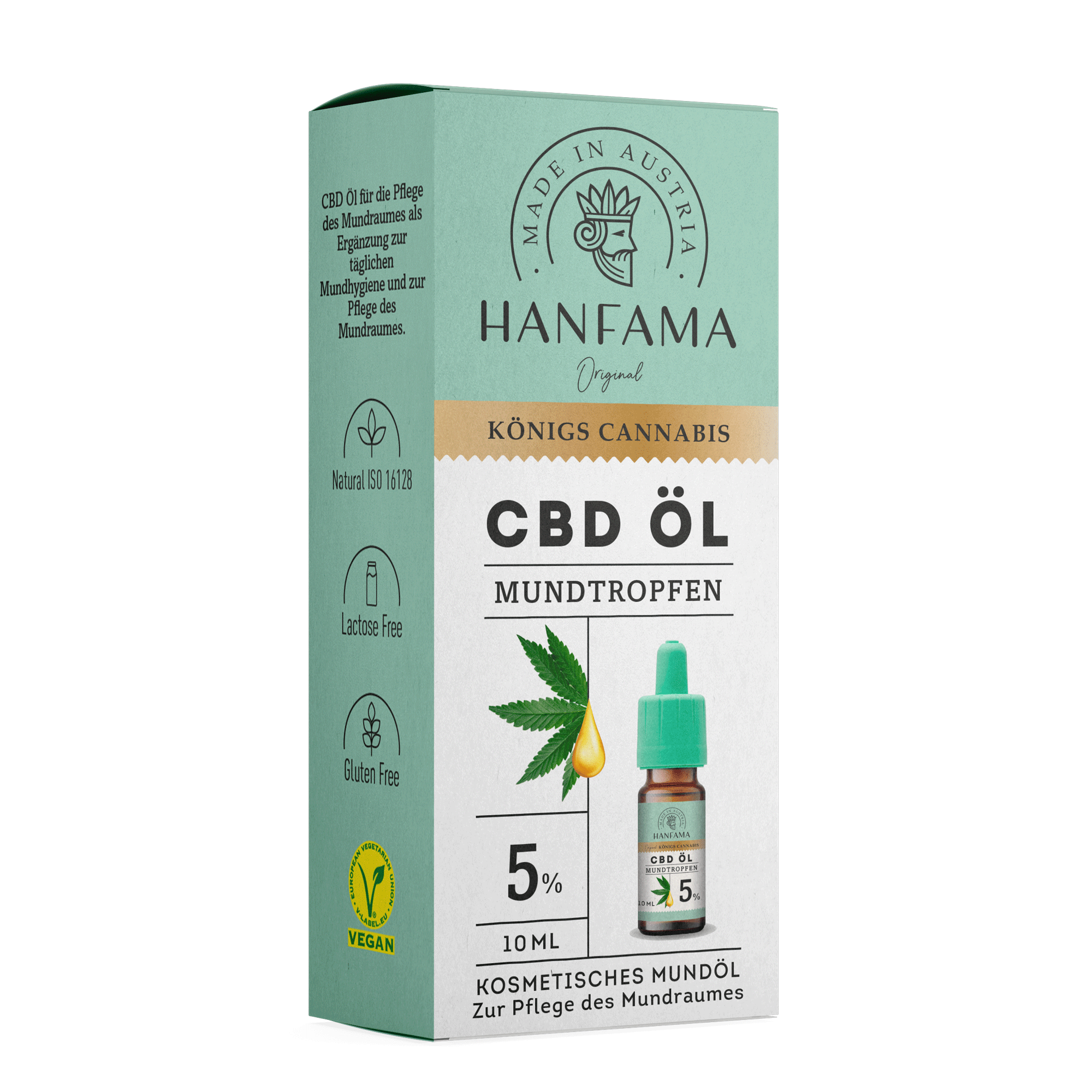 Umverpackung von CBD-Öl Mundtropfen 5% CH