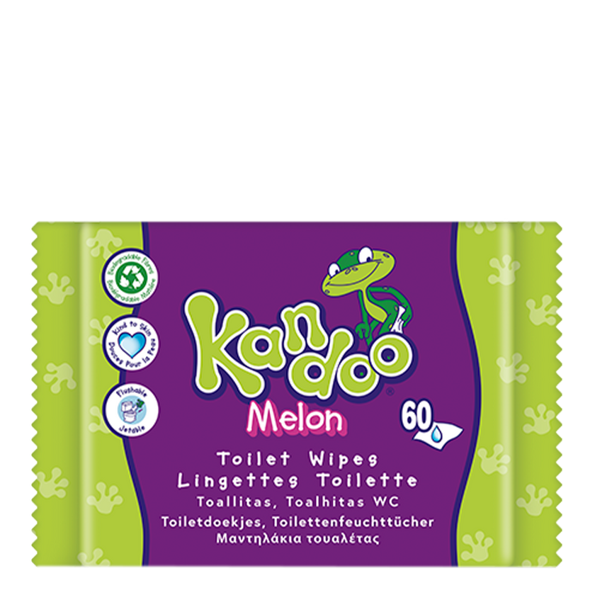 Kandoo Melon Feuchttücher - 60 Tücher